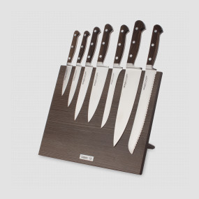 Набор кухонных ножей, 7 штук, на магнитной подставке ComposeEat, серия Classic Smoked Oak, BERGER CUTLERY, Германия, BERGER CUTLERY (Германия)
