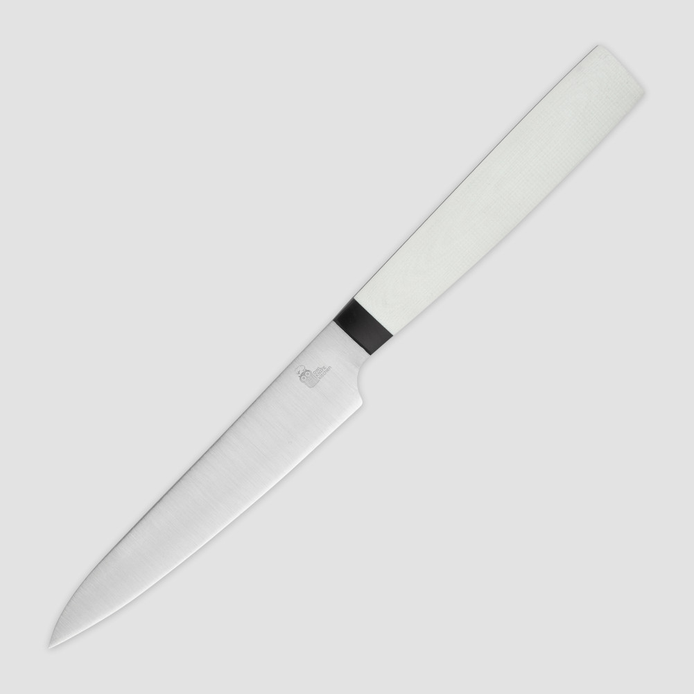 Нож универсальный кухонный U130, 13,4 см, сталь N690, White, OWL KNIFE, Россия