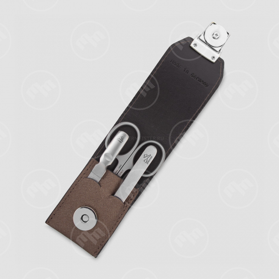 Набор маникюрный в кожанном футляре, 3 предмета, PREMAX, Италия