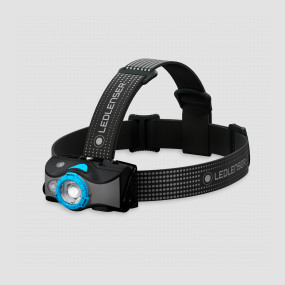 Фонарь аккумуляторный налобный, цвет: черно-голубой (502155), LED LENSER, Германия, Фонари налобные