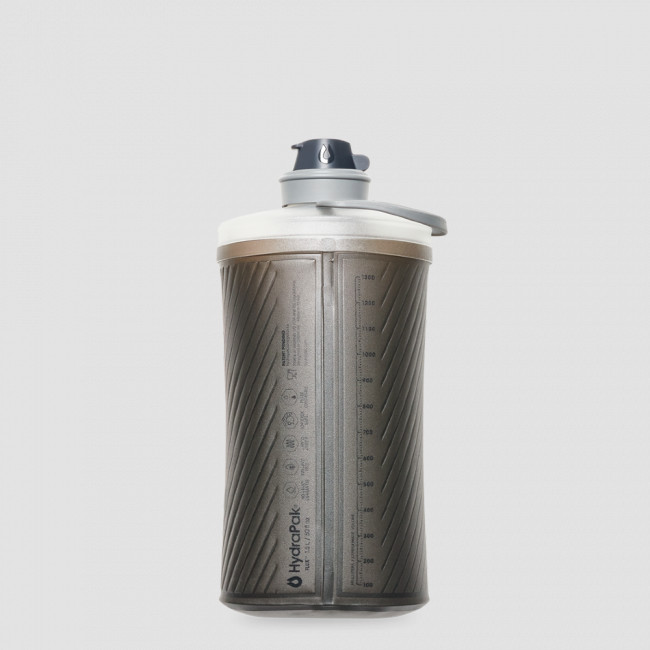 Бутылка для воды мягкая Flux, 1,5 л, серая, HydraPak, США
