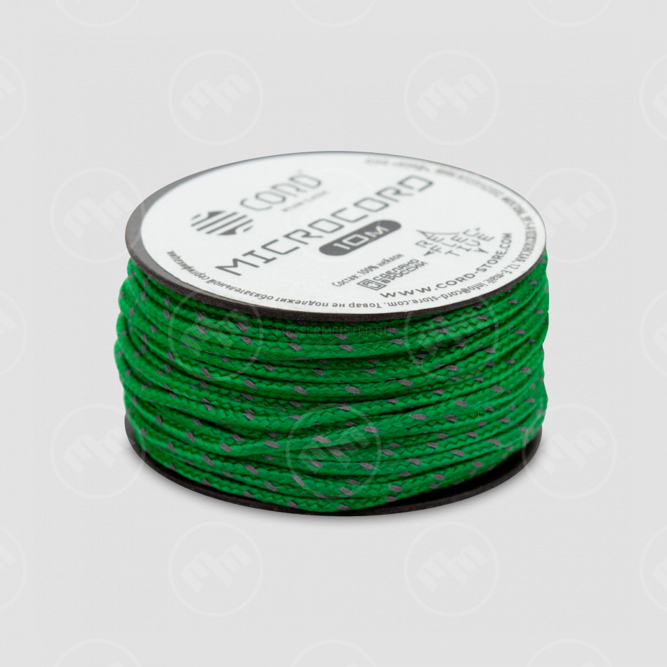 Микрокорд светоотражающий ultragreen, 10м, серия Cord Micro, CORD, Россия