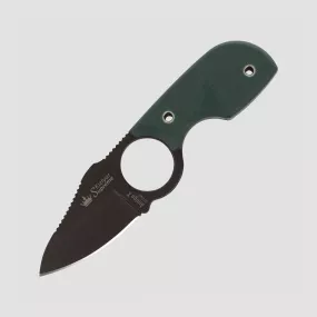 Нож с фиксированным клинком Amigo-X, Titanium Nitride, сталь D2, зеленый, KIZLYAR SUPREME, Россия, Ножи тычковые