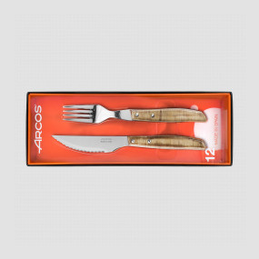 Набор столовых приборов для стейка на 6 персон, рукоять прессованное дерево, серия Steak Knives, ARCOS, Испания, ARCOS (Испания)