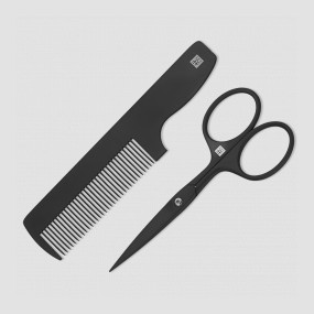 Набор для ухода за бородой в кожаном чехле, цвет черный, 2 предмета, Twinox, ZWILLING J.A. HENCKELS, Германия, Уход за лицом