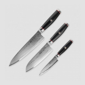 Набор из 3-х кухонных ножей поварская тройка, серия Ypsilon, YAXELL, Япония, Наборы кухонных ножей