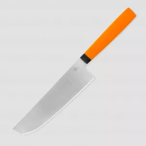 Нож кухонный накири для резки овощей NA160, 17,2 см, сталь N690, Orange, OWL KNIFE, Россия, 