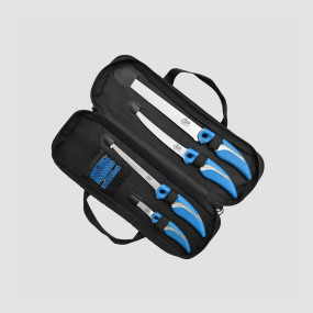 Набор из 4-х рыбацких ножей с точилкой Cuda в сумке на молнии, CUDA, США, CUDA (США)