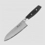 Нож кухонный Сантоку 16,5 см, Santoku, сталь VG-10 в обкладке из нержавеющей стали, серия Mon, YAXELL, Япония