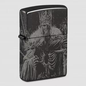 Зажигалка бензиновая Skull King High Polish Black, ZIPPO, США, Зажигалки ZIPPO