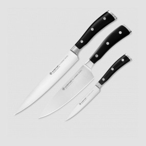 Набор из 3-х кухонных ножей поварская тройка, серия Classic Ikon, WUESTHOF, Золинген, Германия, Наборы кухонных ножей
