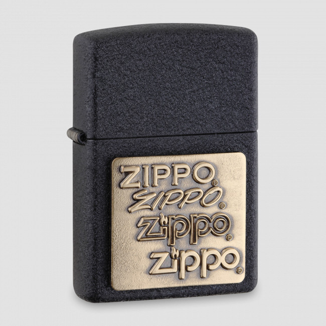 Зажигалка Black Crackle Gold Zippo Logo, ZIPPO, США