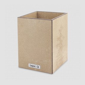 Подставка универсальная для кухонных принадлежностей, 12 х 12 х 17 см, порфир кремовый, композитный материал, серия Fashion, ComposeEat, Россия, 