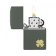 Зажигалка бензиновая Four Leaf Clover Green Matte, ZIPPO, США_00824780043321848565.jpg