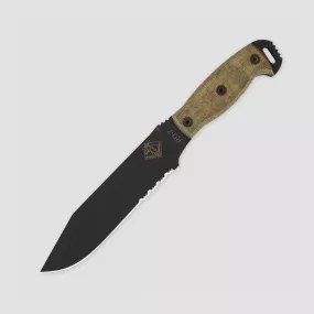 Нож с фиксированным клинком RD-7 Black Micarta, 19 см, ONTARIO, США, Фиксированные ножи ONTARIO