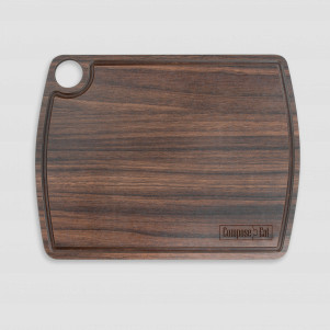 Доска разделочная композитная c желобом, 29х22см, орех, серия Fashion, ComposeEat, Россия, Разделочные доски COMPOSE EAT