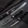 Набор кухонных ножей поварская тройка, серия Black Damascus, HEIMCUT, Россия_00818100057236348127.jpg