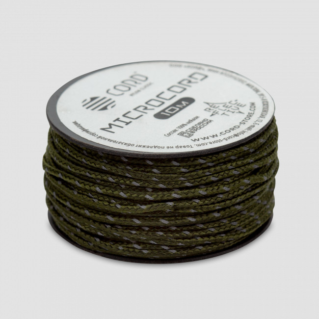 Микрокорд светоотражающий olive, 10м, серия Cord Micro, CORD, Россия