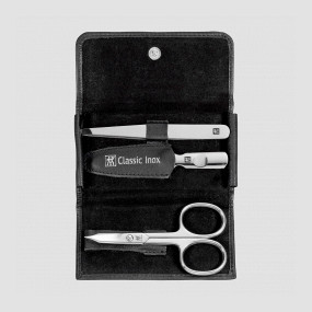 Набор маникюрный в кожаном футляре, цвет чёрный, 3 предмета, Classic Inox, ZWILLING J.A. HENCKELS, Германия, Маникюрные наборы ZWILLING