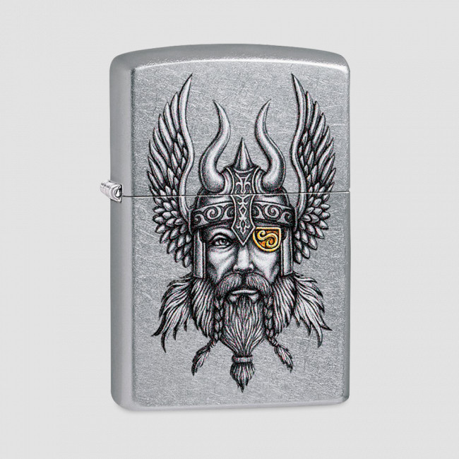 Зажигалка Viking Warrior Design Street Chrome, ZIPPO, США