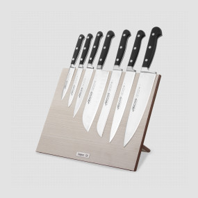 Набор кухонных ножей, 7 штук, на магнитной композитной подставке ComposeEat (светлое дерево), серия Opera, ARCOS, Испания, Подарочный набор кухонных ножей