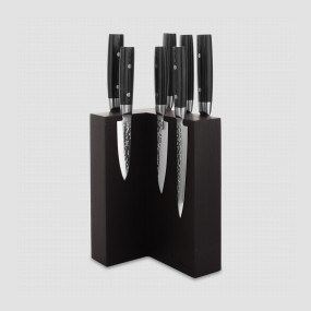 Набор из 7-и кухонных ножей на подставке из дуба, серия Zen, YAXELL, Япония, Наборы кухонных ножей