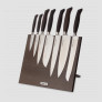 Набор кухонных ножей, 7 штук, на магнитной подставке ComposeEat, серия Ergo Line Smoked Oak, BERGER CUTLERY, Германия