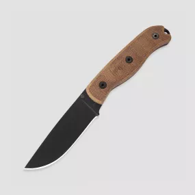 Нож с фиксированным клинком Tak-1 Canvas Micarta , 11.8 см, ONTARIO, США, Фиксированные ножи ONTARIO