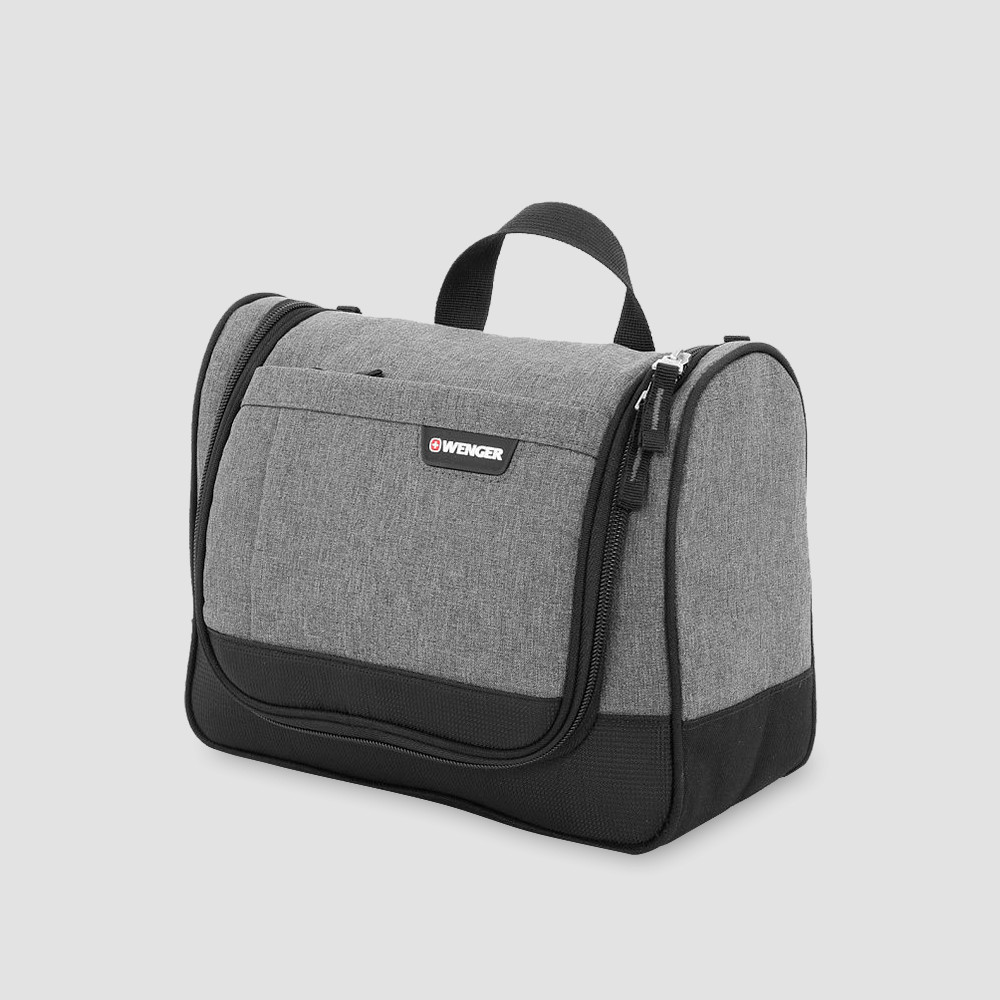 Несессер Toiletry Kit, размер: 20 х 27 х 11 см, материал: полиэстер, цвет: серый, WENGER, Швейцария