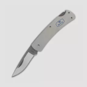 Нож складной Alumni, Stonewashed 420HC Steel, Gray Anodized Aluminum Handle, BUCK, США, Маленькие складные ножи