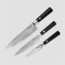Набор из 3-х кухонных ножей, серия Damast Black, BOKER, Германия