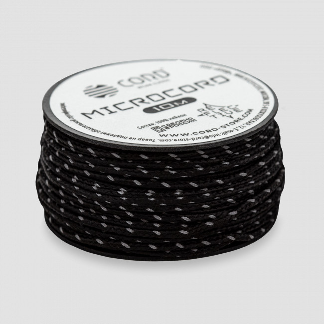 Микрокорд светоотражающий black, 10м, серия Cord Micro, CORD, Россия