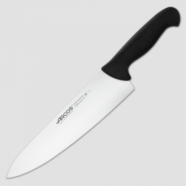 Профессиональный поварской кухонный нож 25 см, рукоять - черная, серия 2900, ARCOS, Испания