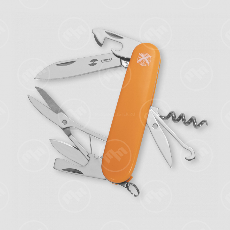 Нож многофункциональный складной, 6,7 см, STINGER, Россия