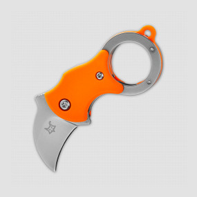 Нож складной - брелок Mini-Ka Karambit Orange, 2,5 см, FOX, Италия, 