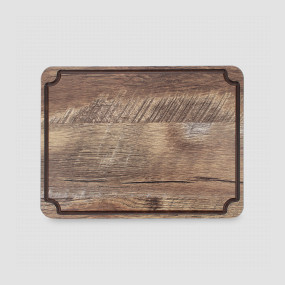 Доска для сервировки и нарезки с желобом, 33 x 25 см, дуб мореный, композитный материал, серия Surface, ComposeEat, Россия, Столовые приборы и сервировка