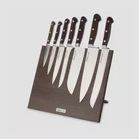 Набор кухонных ножей, 7 штук, на магнитной подставке ComposeEat, серия Classic Smoked Oak, BERGER CUTLERY, Германия, Classic Smoked oak BERGER CUTLERY