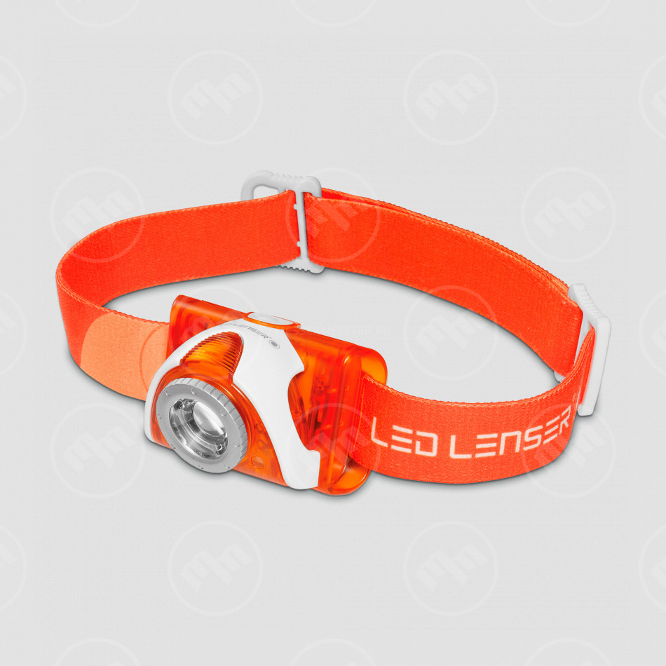 Фонарь налобный, цвет: оранжевый, 6104, LED LENSER, Германия