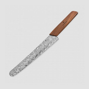 Нож кухонный для хлеба и выпечки Swiss Modern Damast Limited Edition 2021, 22 см, рукоять коричневая, VICTORINOX, Швейцария, 