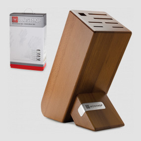 Подставка для 6 ножей и мусата, цвет венге, серия Knife blocks, WUESTHOF, Золинген, Германия, Подставки для ножей WUESTHOF