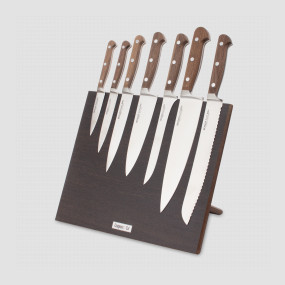 Набор кухонных ножей, 7 штук, на магнитной подставке ComposeEat, серия Classic Walnut, BERGER CUTLERY, Германия, BERGER CUTLERY (Германия)