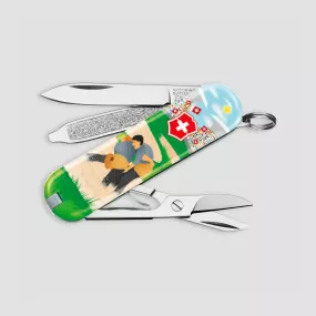 Нож швейцарский складной Classic SD Swiss Wrestling, 7 функций, 4 см, VICTORINOX, Швейцария, Швейцарский нож брелок