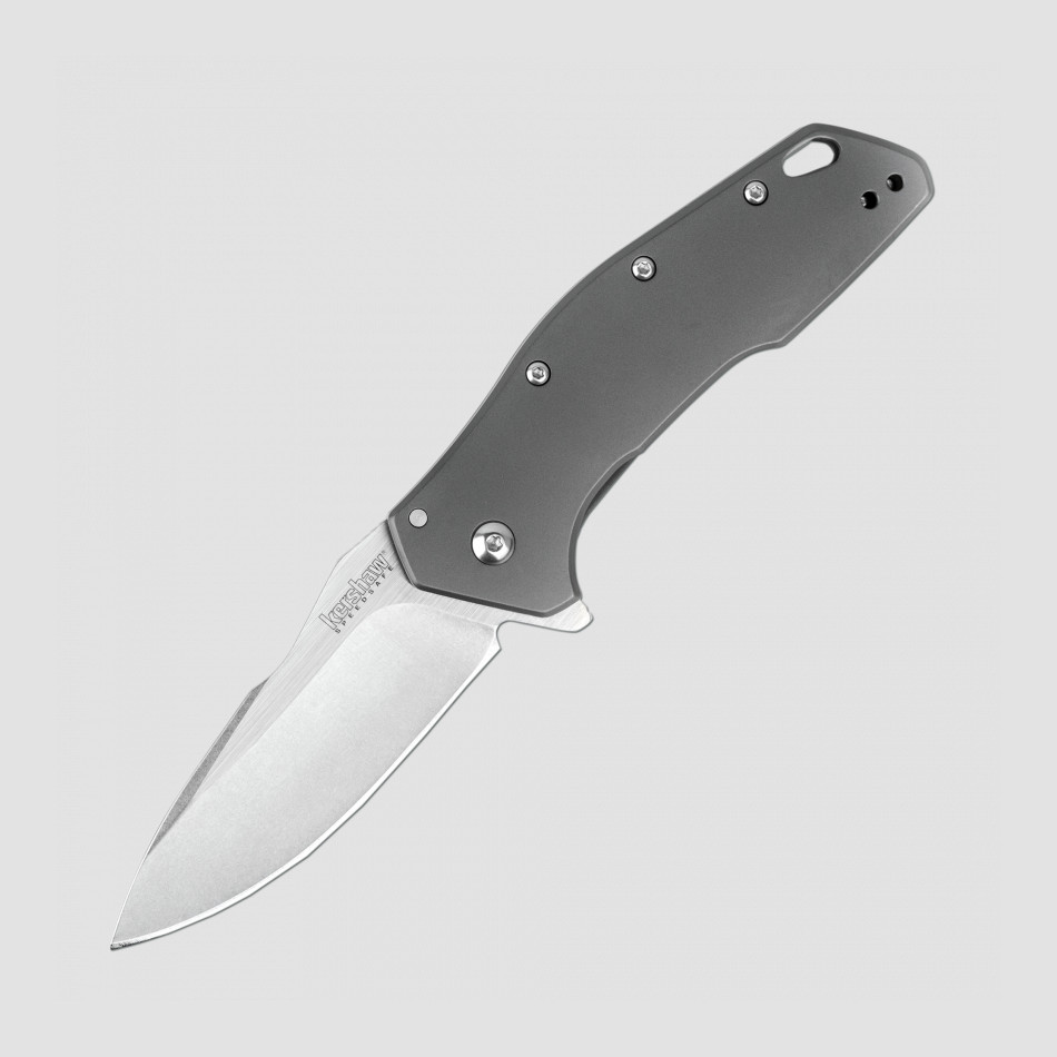 Нож полуавтоматический складной Eris Flipper, Stonewashed Blade, Steel Handle with Titanium Carbo-Nitride Coating, KERSHAW, США