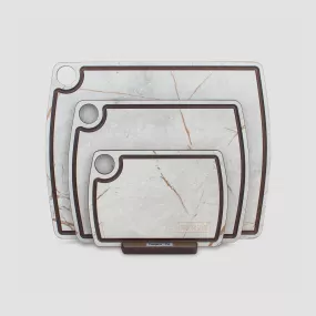 Набор из 3-х разделочных досок на подставке, композитный материал, мраморный Грейс, серия Fashion, ComposeEat, Россия, COMPOSE EAT (Россия)