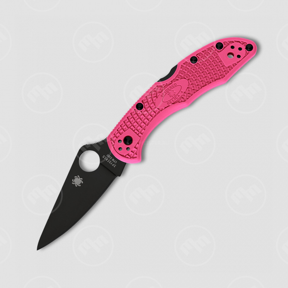 Нож складной Delica 4 FRN Pink Black Blade, 7,4 см, SPYDERCO, США