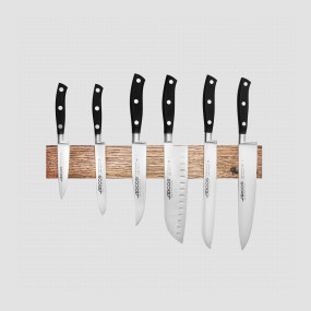 Набор из 6-ти кухонных ножей на магнитном держателе из дуба, серия Riviera, ARCOS, Испания, Наборы ножей 6 предметов