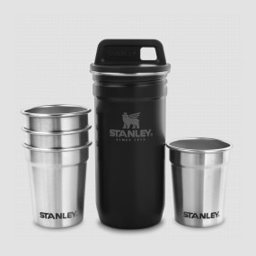 Набор из 4-х стопок Adventure, объем: 0,59 мл, емкости для хранения с крышкой, цвет черный, STANLEY, США, Туристическая посуда STANLEY