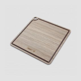 Подставка под горячее/доска для сервировки, размер 24х24см, травертин капучино, композитный материал, серия ProFashion, ComposeEat, Россия, Столовые приборы и сервировка
