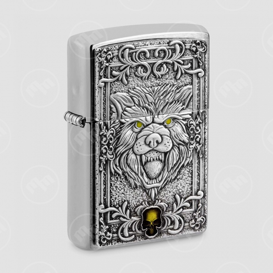Зажигалка бензиновая Wolf Emblem, ZIPPO, США