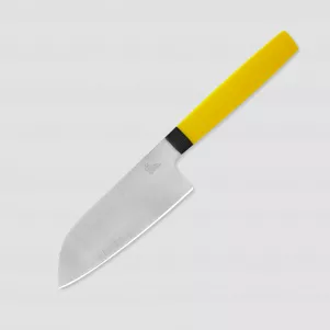 Нож поварской кухонный сантоку SA110, 11,5 см, сталь N690, Yellow, OWL KNIFE, Россия, OWL KNIFE (Россия)